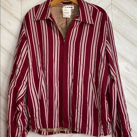 NWT Hope striped red fifty shirt jacket 52 44 - Picture 2 of 6